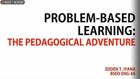 Problem Based Learning-The Pedagogical Adventure