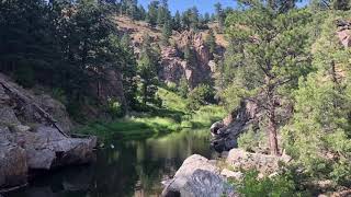 Boxelder Canyon hiking and fly fishing Wyoming