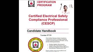 CERTIFIED ELECTRICAL  SAFETY COMPLIANCE PROFESSIONAL (CESCP) NFPA screenshot 3