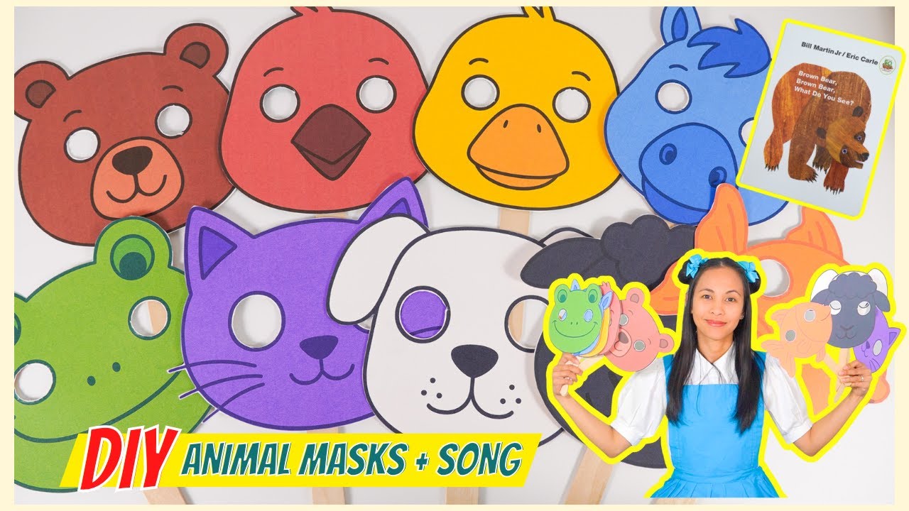 Brown Bear Brown Bear What Do You See Book Read Aloud Animal Face Masks ...
