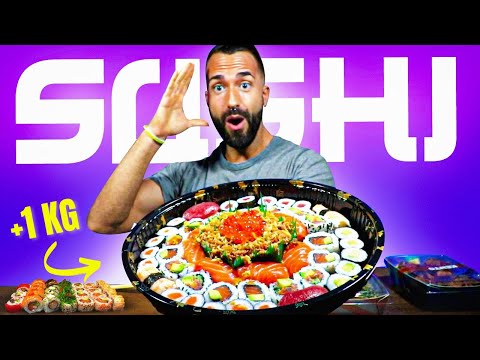 ? ¡¡Probando SUSHI a DOMICILIO GIGANTE!! *1kg de bandeja* ¿Valdrá la pena su PRECIO?