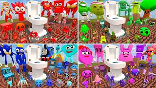 WHICH COLOR RAGDOLL TEAM IS BETTER? SPRUNKI 3D MEMES POPPY PLAYTIME SONIC BIG MAZE WTIH TOILET Gmod screenshot 2