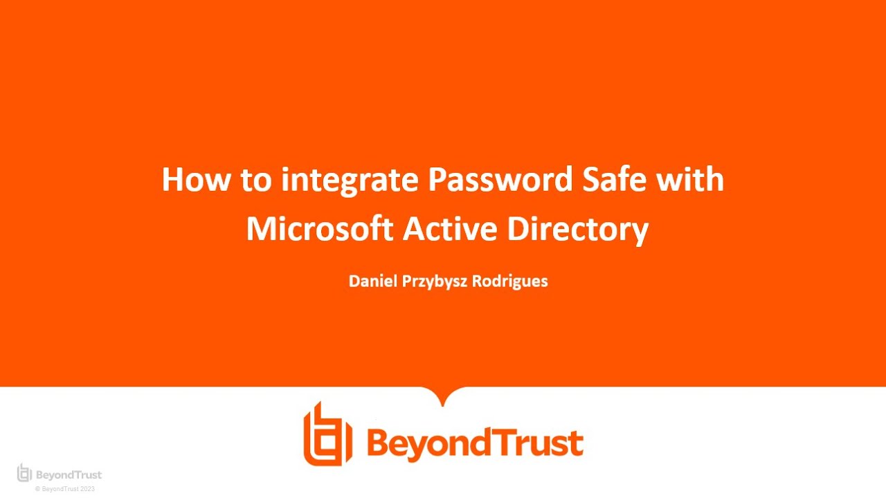 How to integrate Microsoft Active Directory with PasswordSafe - YouTube