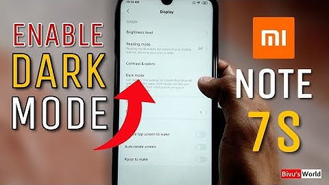 Redmi note 7s dark mode | Enable dark mode on redmi phones | Redmi note 7 dark mode | Bivash Maji