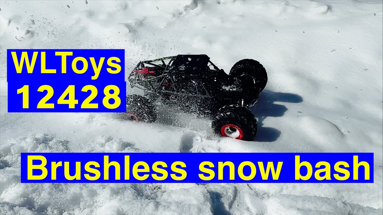WLToys 12428 snow bashing, 3s brushless, upgrades 