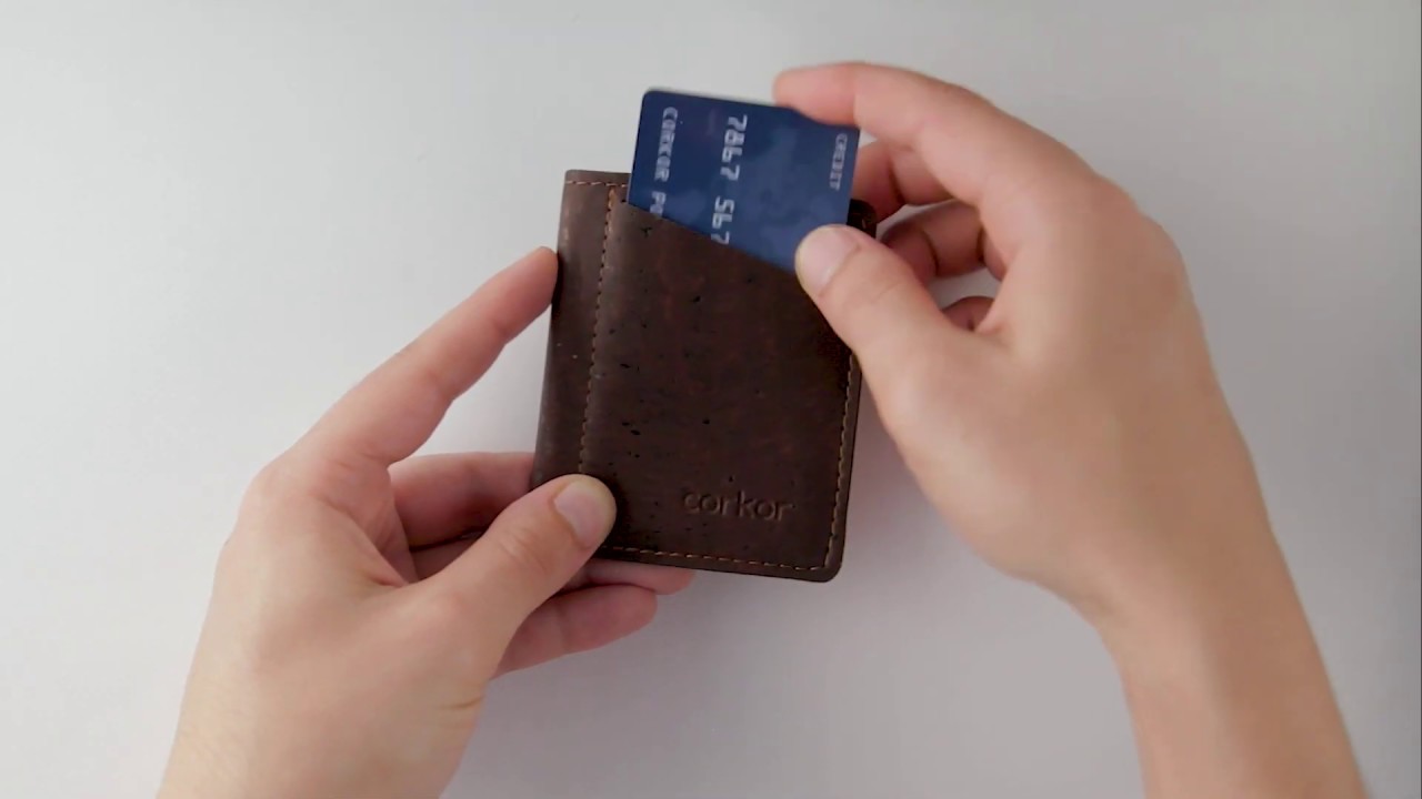 Slim Cork Wallet for Men Coin Pocket by Corkor