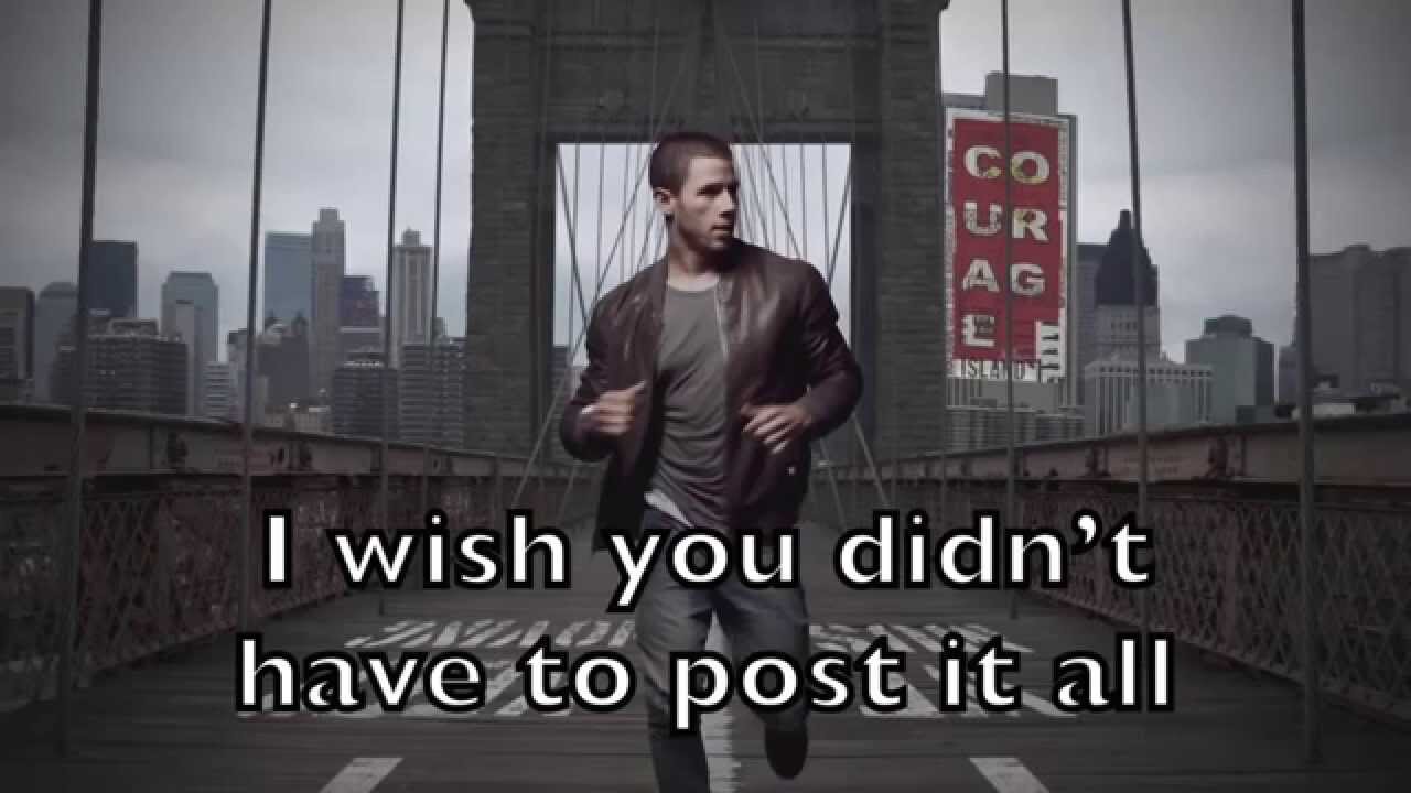 Nick Jonas Jealous Karaoke Cover Backing Track + Lyrics Acoustic