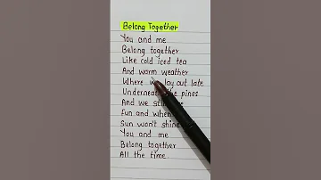 Belong Together Song Mark Ambor Lyrics Trending Viralshort Viral Youtubeshorts Handwriting 