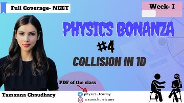 Collision in 1D for NEET  | Concepts+ Questions | @TamannaChaudhary