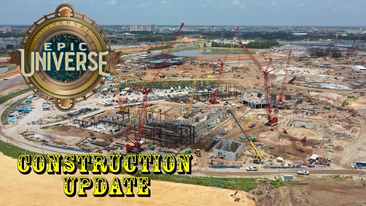 Universal's Epic Universe Construction Update 7.28.22 TONS OF NEW WORK