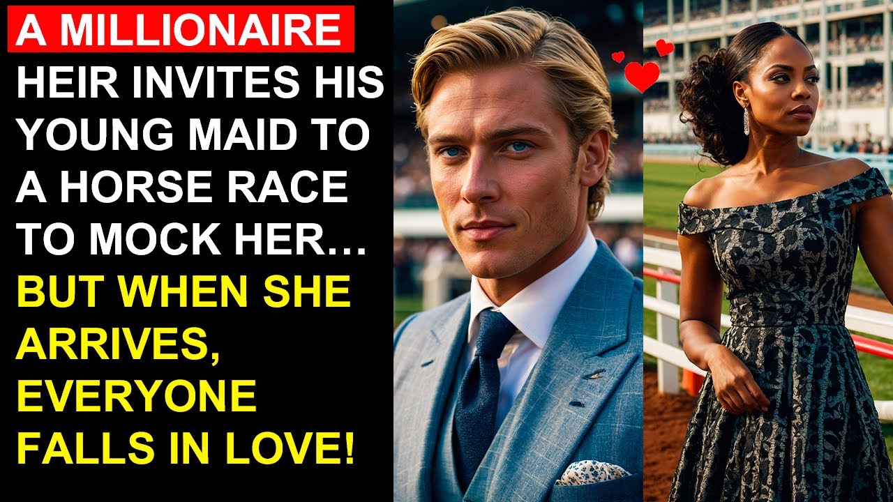 A Millionaire Heir Invites His Young Maid to a Horse Race to Mock Her… But When She Arrives...