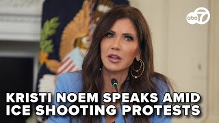 🔴LIVE | Kristi Noem speaks amid protests over deadly ICE shooting