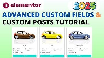 How to Use Elementor Advanced Custom Fields and Custom Post Types Tutorial 2025