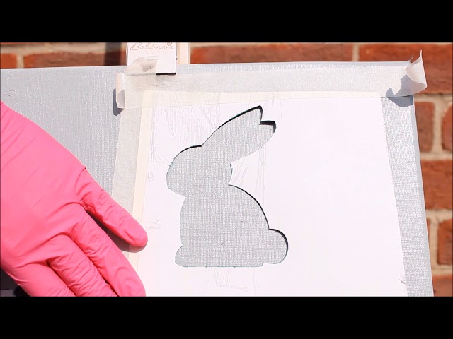 Easy Bunny Graffiti Stencil - YouTube