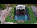 Build Most Beautiful Swimming Pool  & Underground House Of shark Shape​​