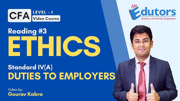 CFA Level 1 | ETHICS | Standard IV(A) | Video Lectures | 2021 (Hindi)