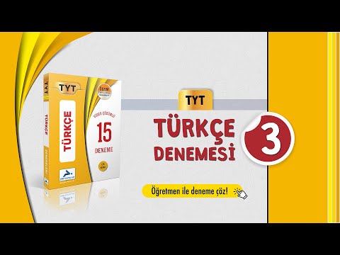 Öğretmen ile Deneme Çöz!!! | TYT Türkçe Deneme Çözümleri 3 | TYT Türkçe 15 Deneme Kitabı