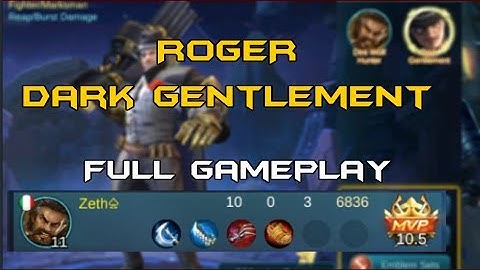 Mobile Legends - NEW SKIN DARK GENTLEMENT - NEW HERO ROGER GAMEPLAY (Mobile Legends) Dark GENTLEMENT