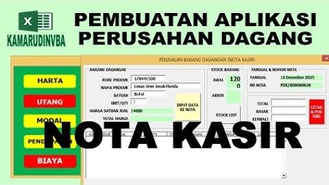 99 Listbox Nota Kasir | VBA Excel | Pembuatan Aplikasi Perusahaan Dagang