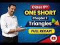 📐 CLASS 9th Maths | Chapter 7 – TRIANGLES | Full NCERT Covered in 25 Minutes | ONE SHOT | Vibhaw Sir