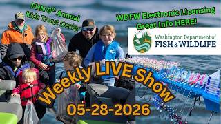 LIVE Show Topics: 6th Annual Kids Trout Derby,  and WDFW In-Studio, Season 8 Shows #25 & #26