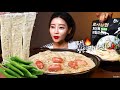 로시청양크림파스타 개발 백김치 동치미 먹방 MUKBANG ASMR KOREAN EATING SHOW