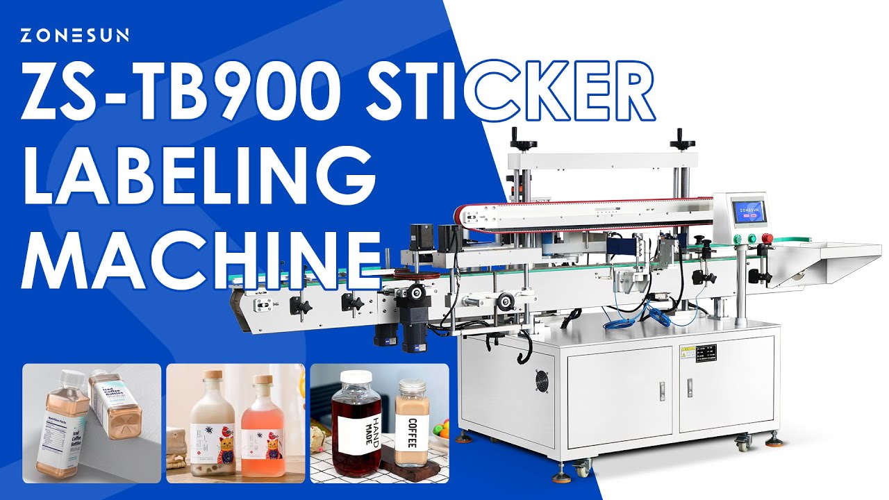 ZONESUN ZS-TB900 Automatic Square Bottle Wrap Around Labeling Machine