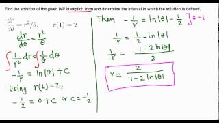 Diff Eqn: Initial Value Problem 2 (Separable diff eqn)