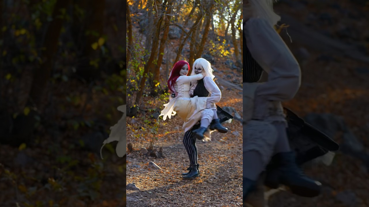 THIS IS HALLOWEEN 🎃 Sally and Jack with @Dajackies as Jack! #nightmarebeforechristmas