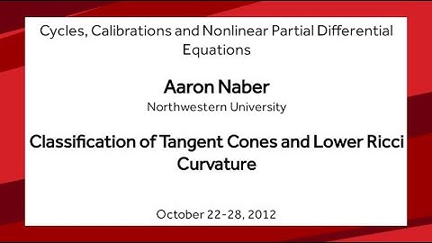 Classification of Tangent Cones and Lower Ricci Curvature - Aaron Naber