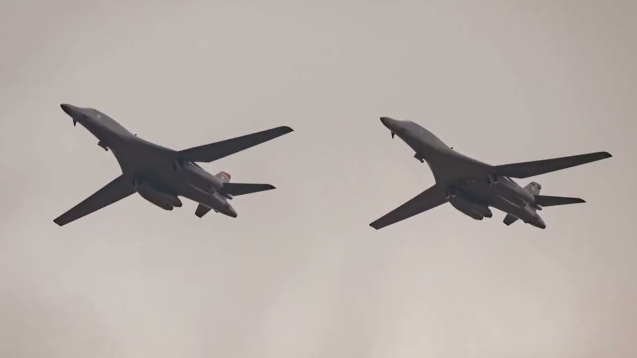 Lt. Col. Ryan Stillwell discusses the importance of Bomber Task Force 24-2 at Morón Air Base, Spain