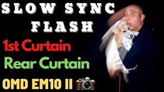 Slow Sync 1st Curtain and 2nd Rear Curtain Flash | Olympus OMD EM10 II screenshot 1