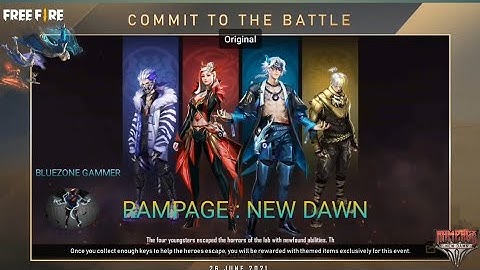 RAMPAGE: NEW DAWN || GARENA FREE FIRE || RAMPAGE FULL DETAILS ||