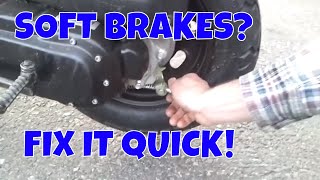 How to adjust the rear brakes on a scooter,  moped, gy6 qmb139, And motorcycle screenshot 3