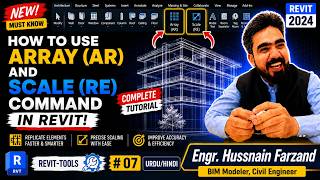 How to use Array (AR) and Scale (RE) Commands in Revit | Complete (BIM) Tutorial | #07