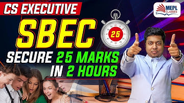 CS Executive | Mission SBEC | By CA CS Mohit Agarwal Sir | MEPL Classes