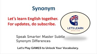 Speak smarter. Synonym : Epic English Word Battle! Let's Play GAMES to Unlock Your Vocabulary