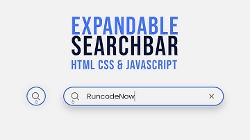 How to Create Expandable Search Bar Using HTML CSS & Javascript | Search Box HTML & CSS| #RuncodeNow