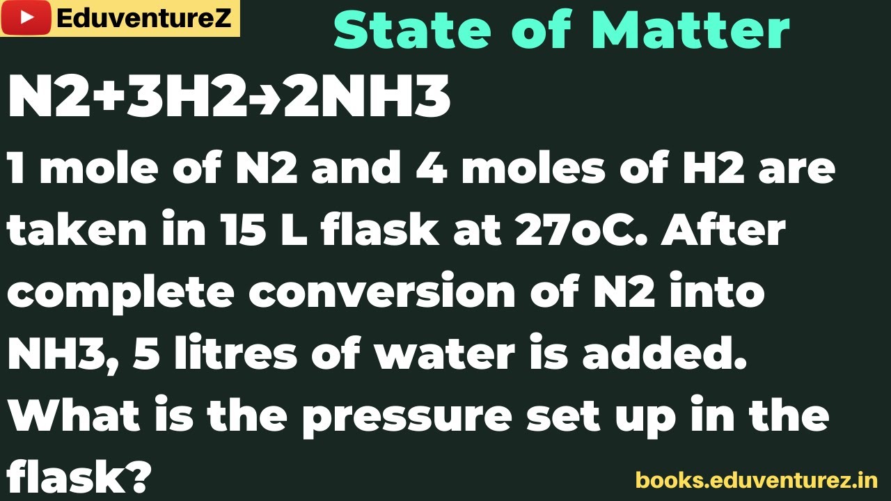 n2-3h2-2nh3-1-mole-of-n2-and-4-moles-of-h2-are-taken-in-15-l-flask-at