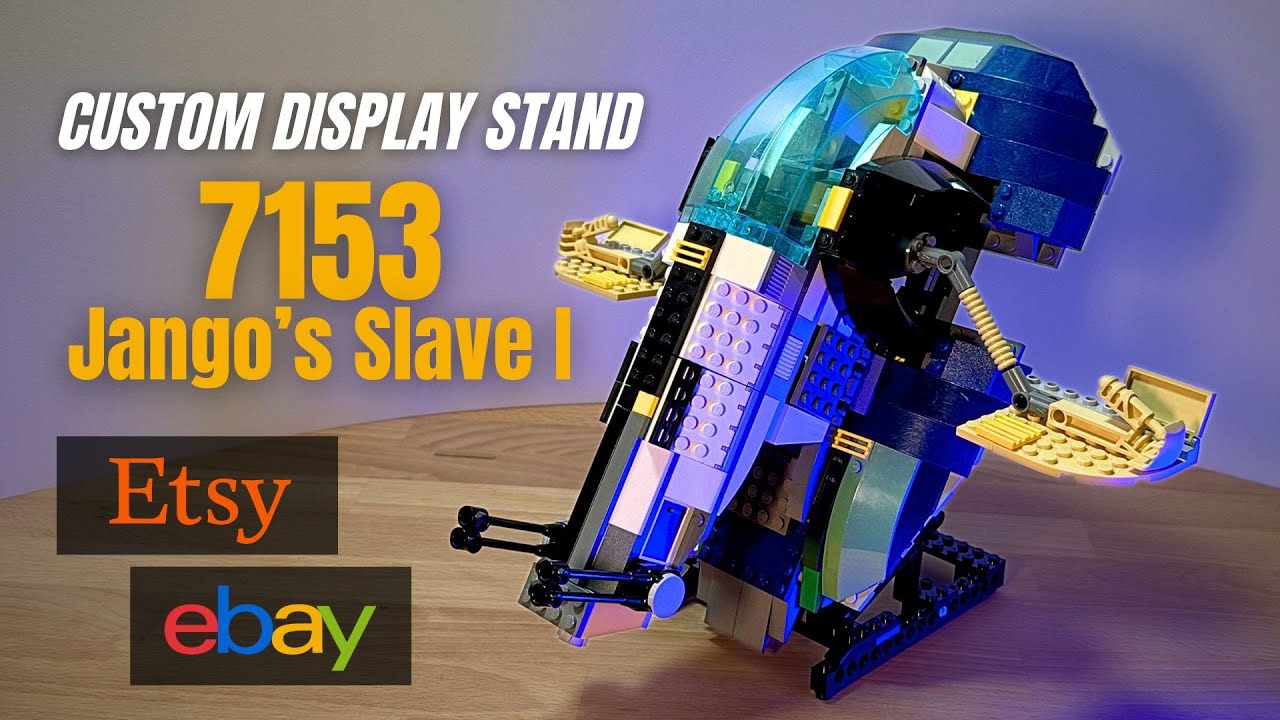 Now Shipping! Display stand for Lego 7153 Jango Fett's Slave I - YouTube