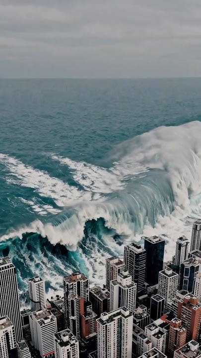 Video of tsunami in japan 2025 from helicopter