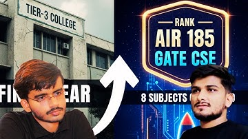 GATE 2025 Strategy ft. AIR 185 (Final Year Student) 🔥 | Cracked with 8 Subjects Only #gate #gatecse 