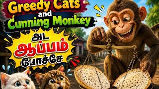 "Greedy Cats and Cunning Monkey" "அட ஆப்பம் போச்சே"@OruKadhaSolatumaFriends