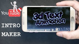 3d text animation and youtube intro maker #3d logo screenshot 5