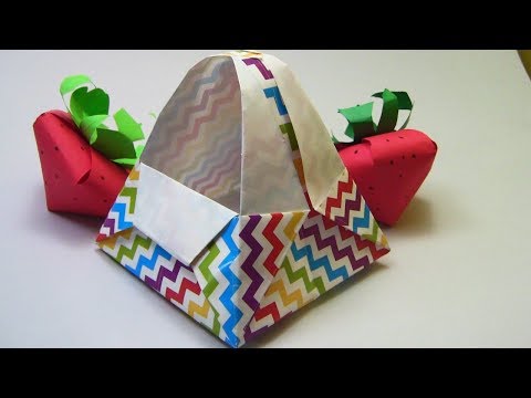 Корзинка для конфет оригами