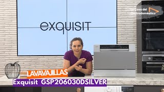 🍴 Exquisit GSP206030DSILVER | Lavavajillas compacto de sobremesa y 6 servicios