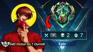R.I.P ENEMY 💀 FORMER GLOBAL 1 DYRROTH PLAY AGAIN IN EPIC RANK… - MLBB