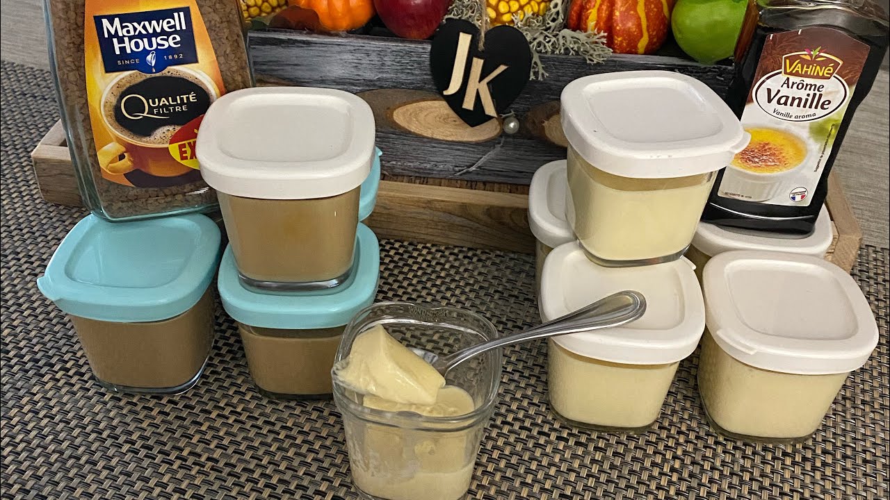 Crème dessert vanille et crème dessert café