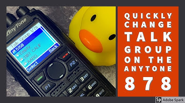 【Anytone】Quickly Change Talk Group on Anytone 878