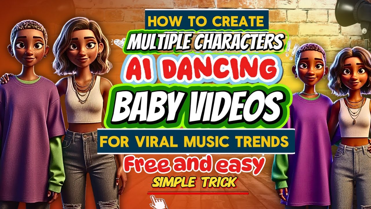 How to Create MULTIPLE CHARACTERS Viral AI Dancing Baby Videos for Music Trends (FREE Easy Tricks)